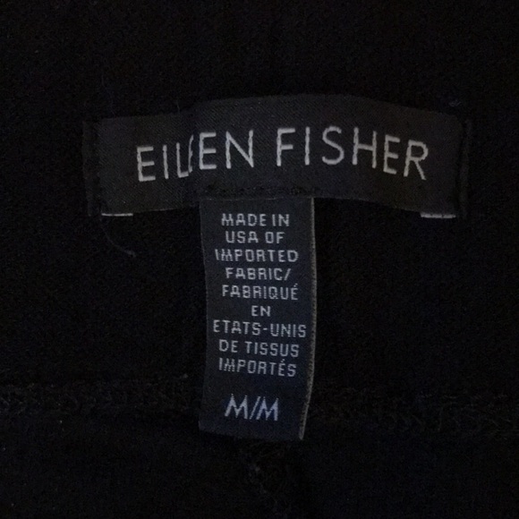 Eileen Fisher Black Straight Slim Leg Pull On Pants size M - Picture 7 of 7